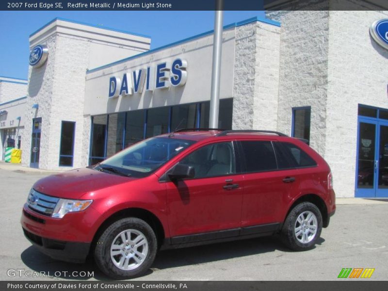 Redfire Metallic / Medium Light Stone 2007 Ford Edge SE
