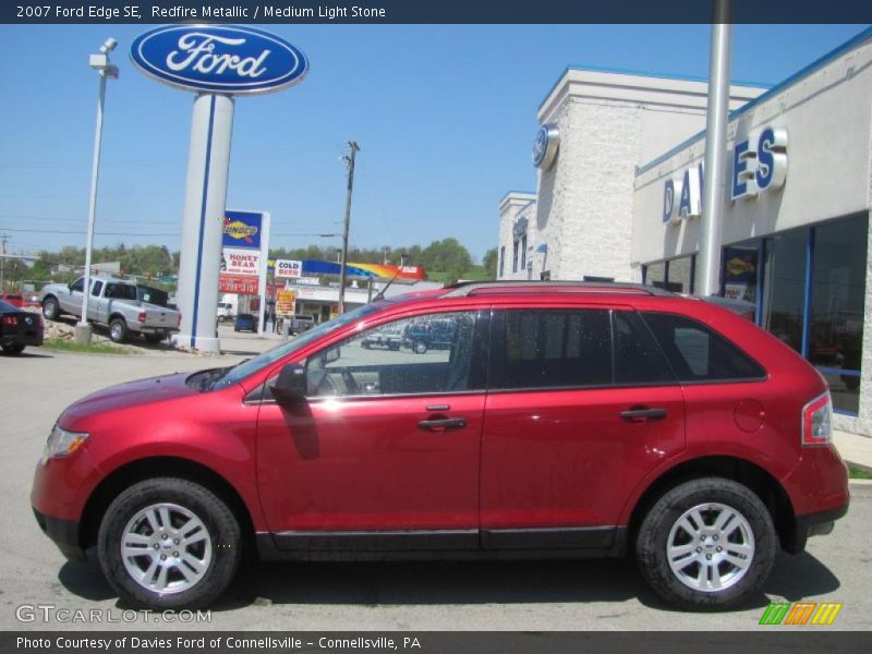 Redfire Metallic / Medium Light Stone 2007 Ford Edge SE