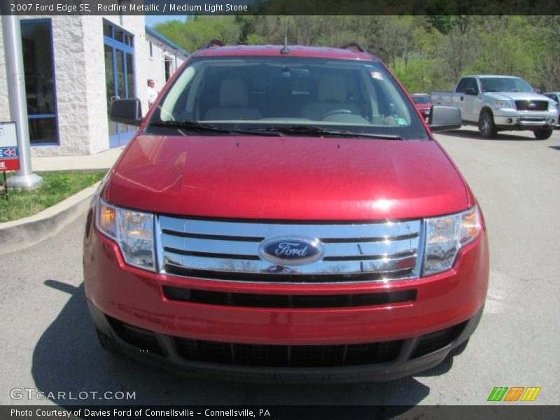 Redfire Metallic / Medium Light Stone 2007 Ford Edge SE