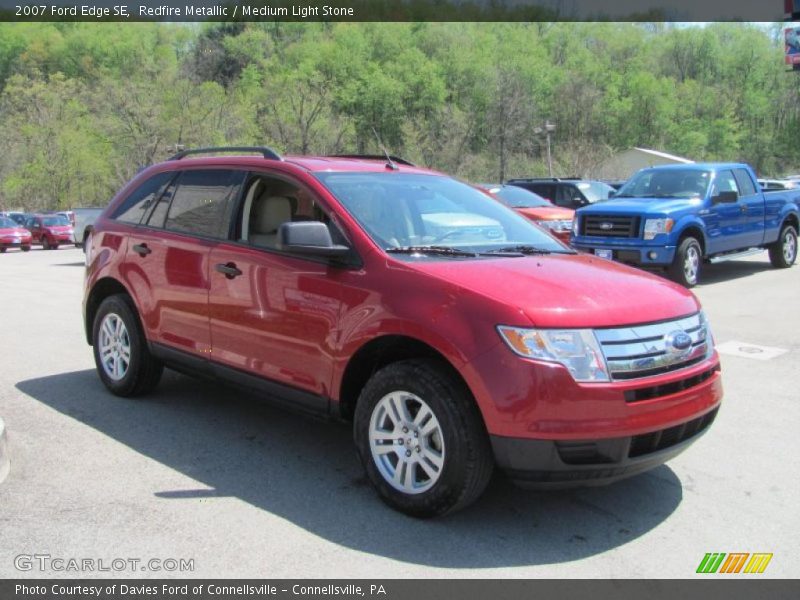 Redfire Metallic / Medium Light Stone 2007 Ford Edge SE