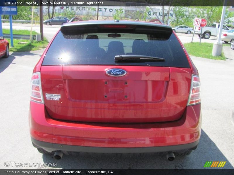 Redfire Metallic / Medium Light Stone 2007 Ford Edge SE
