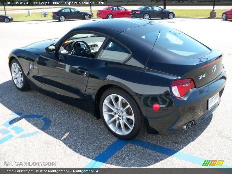 Black Sapphire Metallic / Black 2007 BMW Z4 3.0si Coupe