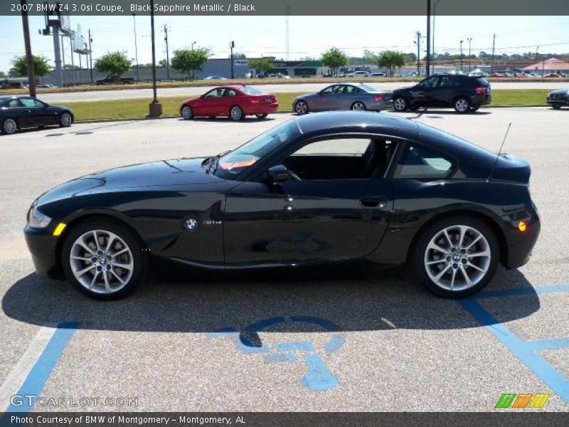 Black Sapphire Metallic / Black 2007 BMW Z4 3.0si Coupe