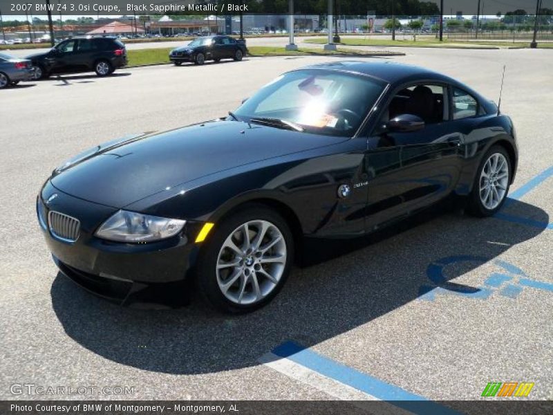 Black Sapphire Metallic / Black 2007 BMW Z4 3.0si Coupe