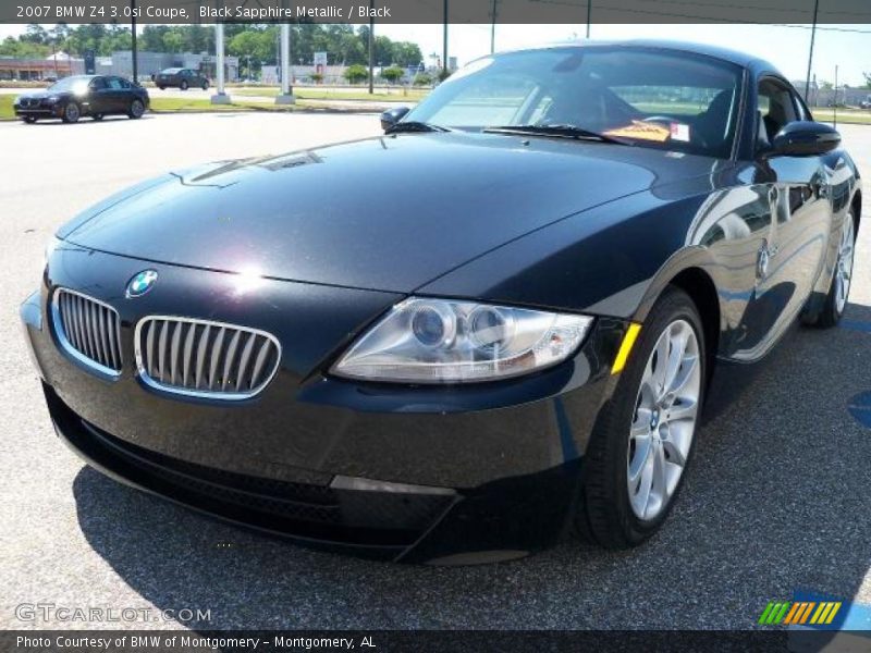 Black Sapphire Metallic / Black 2007 BMW Z4 3.0si Coupe