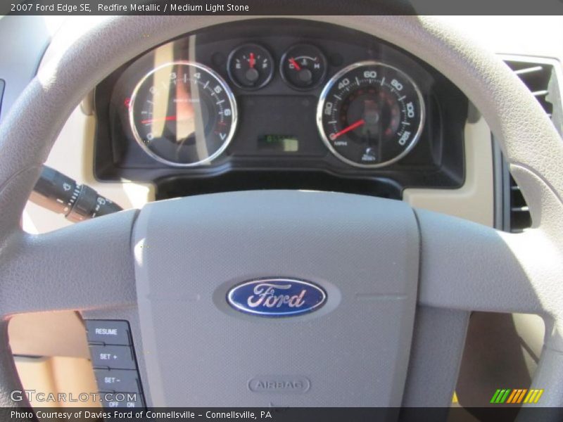 Redfire Metallic / Medium Light Stone 2007 Ford Edge SE