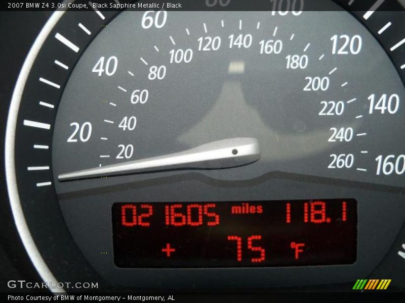 Black Sapphire Metallic / Black 2007 BMW Z4 3.0si Coupe