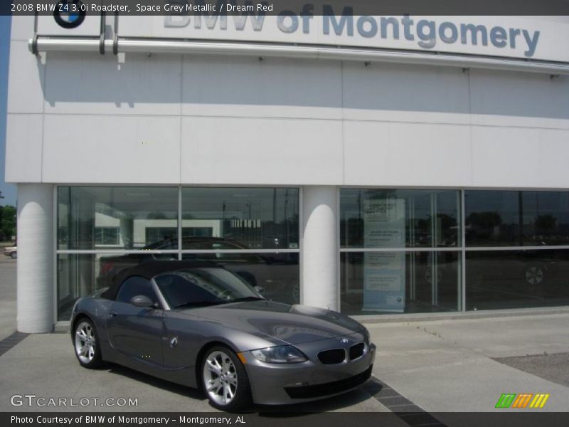 Space Grey Metallic / Dream Red 2008 BMW Z4 3.0i Roadster