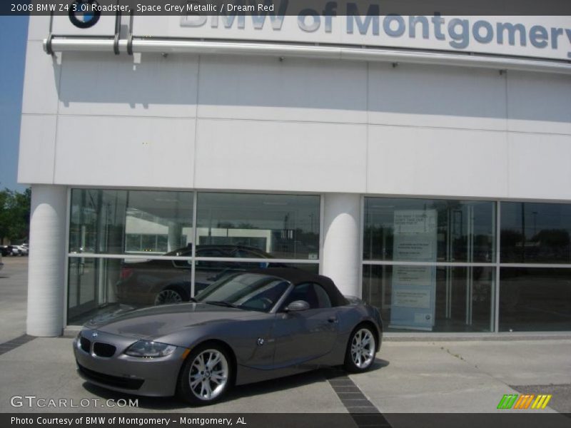 Space Grey Metallic / Dream Red 2008 BMW Z4 3.0i Roadster