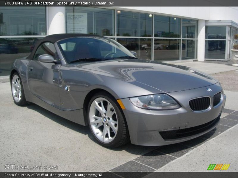Space Grey Metallic / Dream Red 2008 BMW Z4 3.0i Roadster