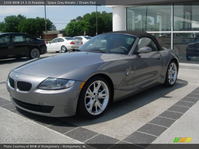 Space Grey Metallic / Dream Red 2008 BMW Z4 3.0i Roadster