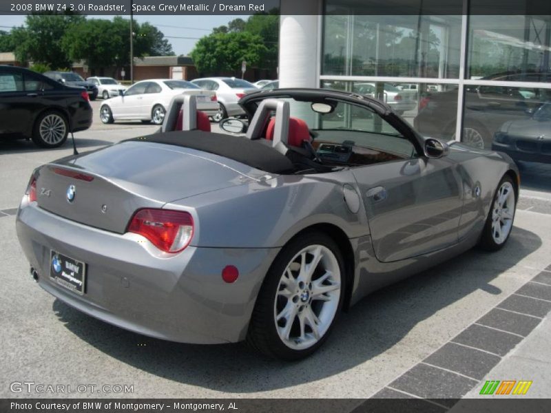 Space Grey Metallic / Dream Red 2008 BMW Z4 3.0i Roadster