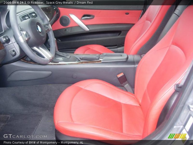 Space Grey Metallic / Dream Red 2008 BMW Z4 3.0i Roadster