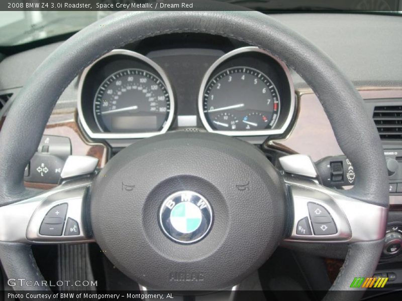 Space Grey Metallic / Dream Red 2008 BMW Z4 3.0i Roadster