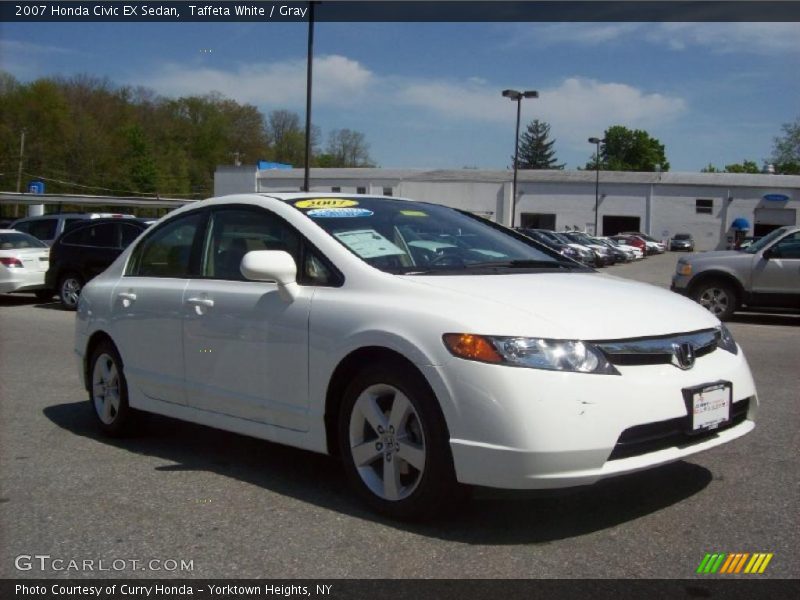 Taffeta White / Gray 2007 Honda Civic EX Sedan