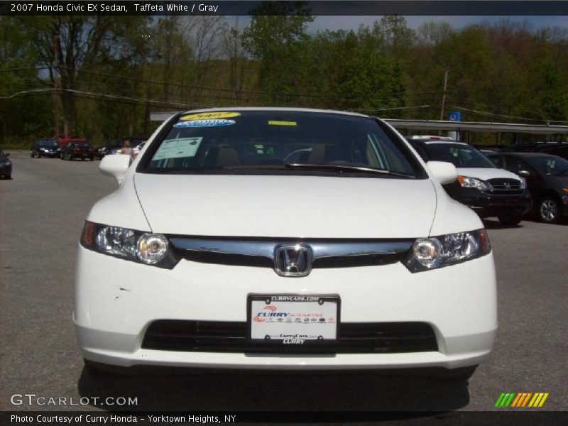 Taffeta White / Gray 2007 Honda Civic EX Sedan