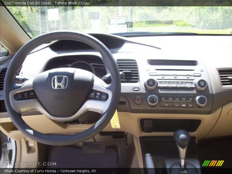 Taffeta White / Gray 2007 Honda Civic EX Sedan