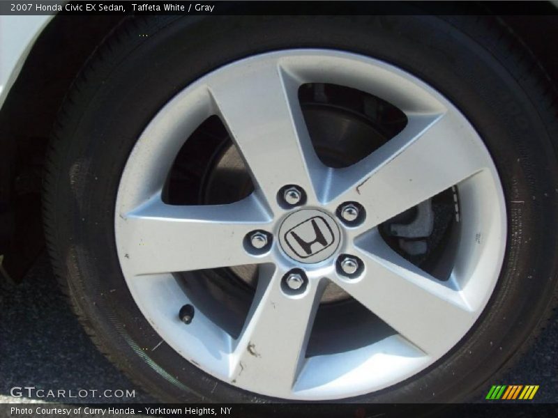 Taffeta White / Gray 2007 Honda Civic EX Sedan