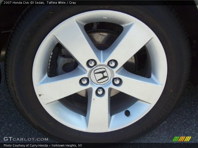 Taffeta White / Gray 2007 Honda Civic EX Sedan