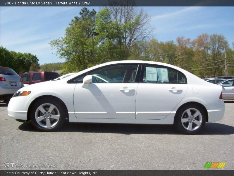 Taffeta White / Gray 2007 Honda Civic EX Sedan