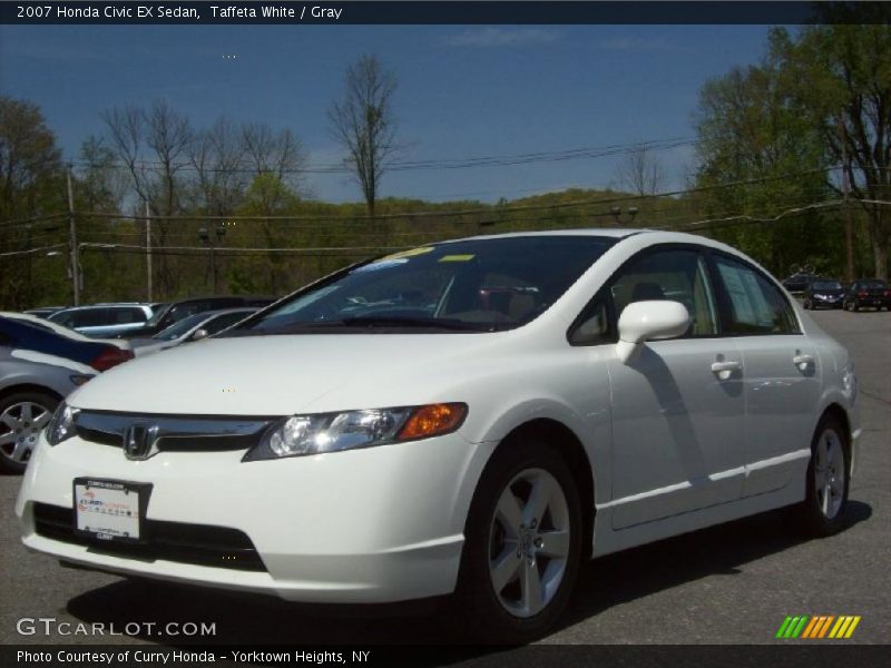 Taffeta White / Gray 2007 Honda Civic EX Sedan
