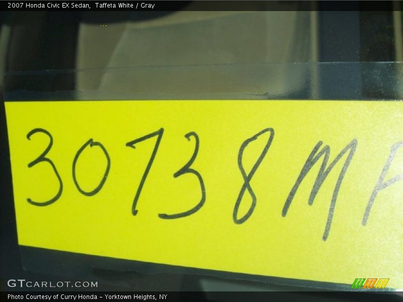 Taffeta White / Gray 2007 Honda Civic EX Sedan
