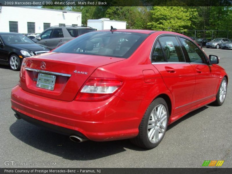 Mars Red / Black 2009 Mercedes-Benz C 300 4Matic Sport