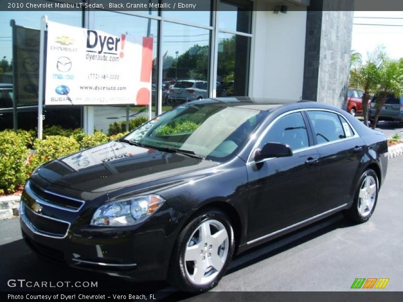 Black Granite Metallic / Ebony 2010 Chevrolet Malibu LT Sedan