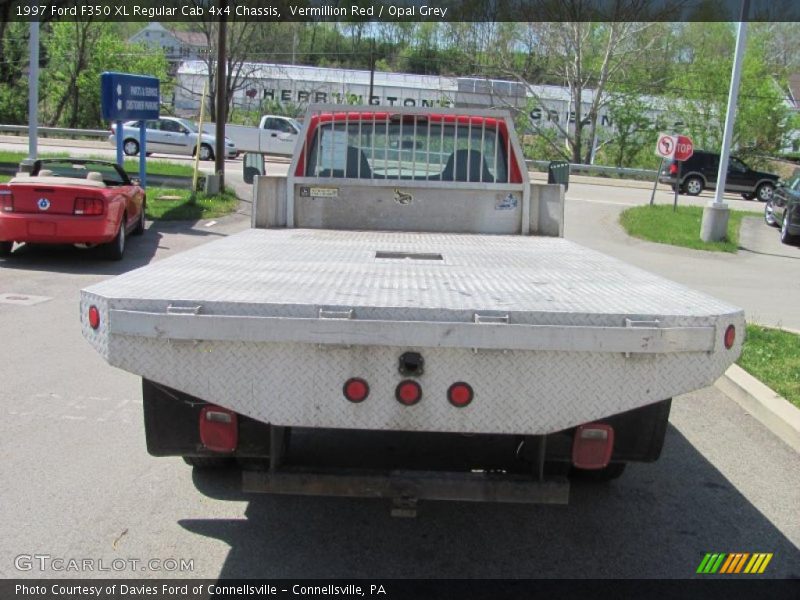 Vermillion Red / Opal Grey 1997 Ford F350 XL Regular Cab 4x4 Chassis
