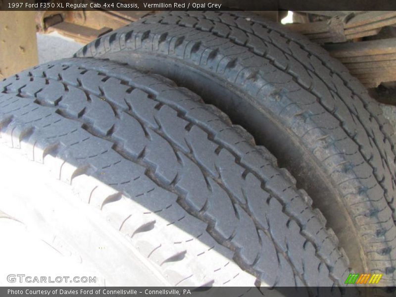 Vermillion Red / Opal Grey 1997 Ford F350 XL Regular Cab 4x4 Chassis