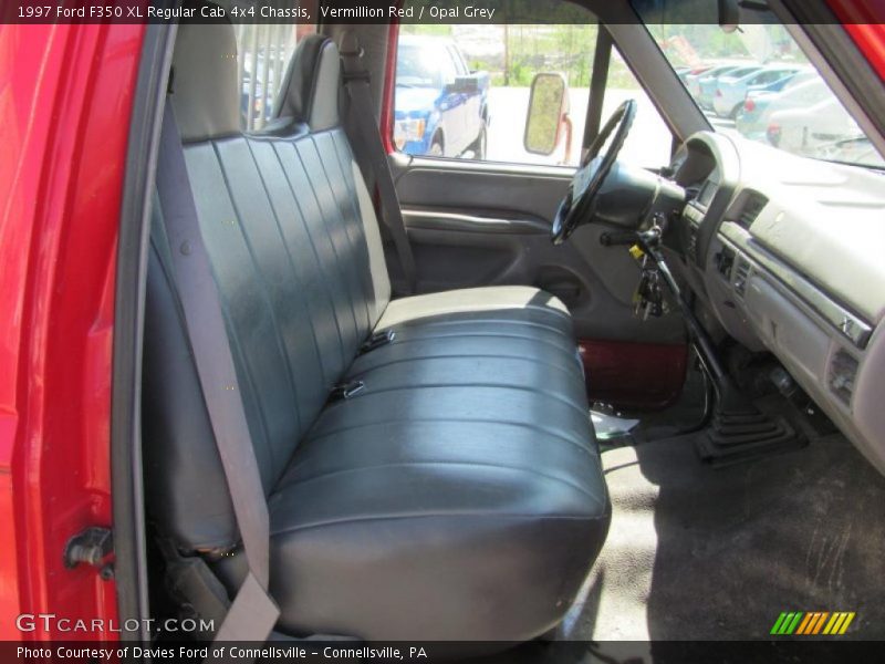 Vermillion Red / Opal Grey 1997 Ford F350 XL Regular Cab 4x4 Chassis