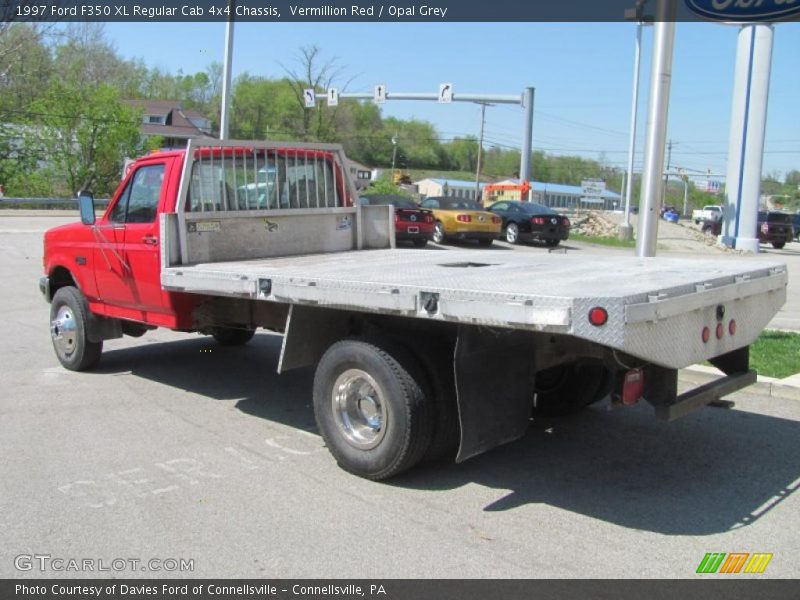 Vermillion Red / Opal Grey 1997 Ford F350 XL Regular Cab 4x4 Chassis