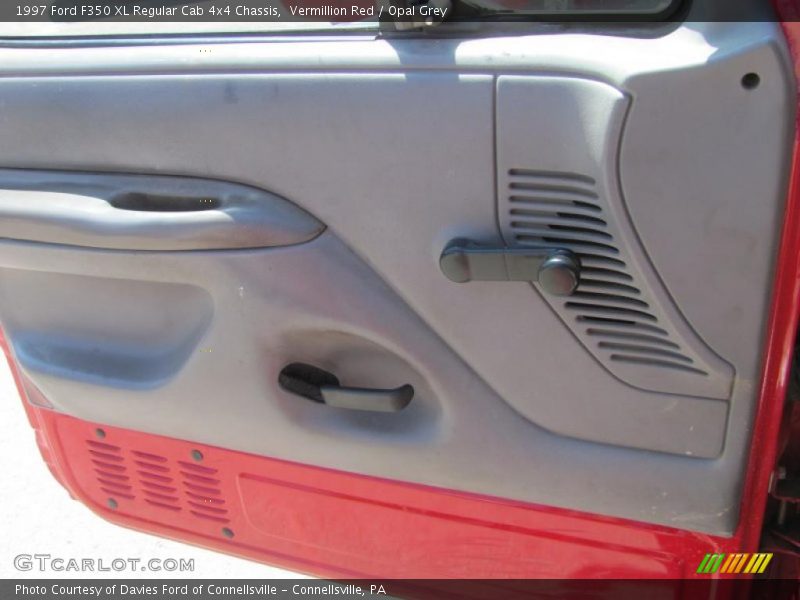 Vermillion Red / Opal Grey 1997 Ford F350 XL Regular Cab 4x4 Chassis