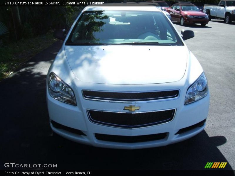 Summit White / Titanium 2010 Chevrolet Malibu LS Sedan
