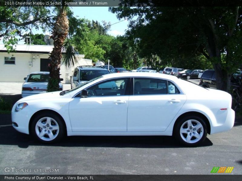 Summit White / Titanium 2010 Chevrolet Malibu LS Sedan