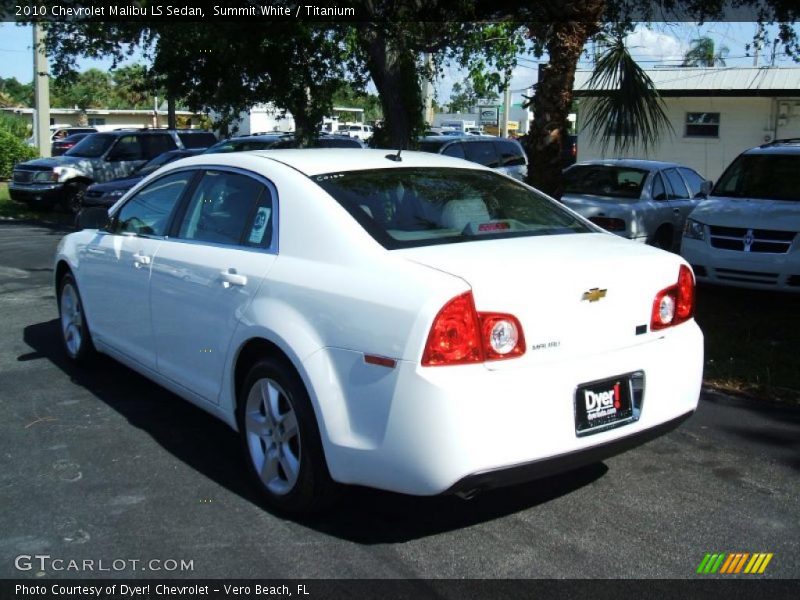 Summit White / Titanium 2010 Chevrolet Malibu LS Sedan