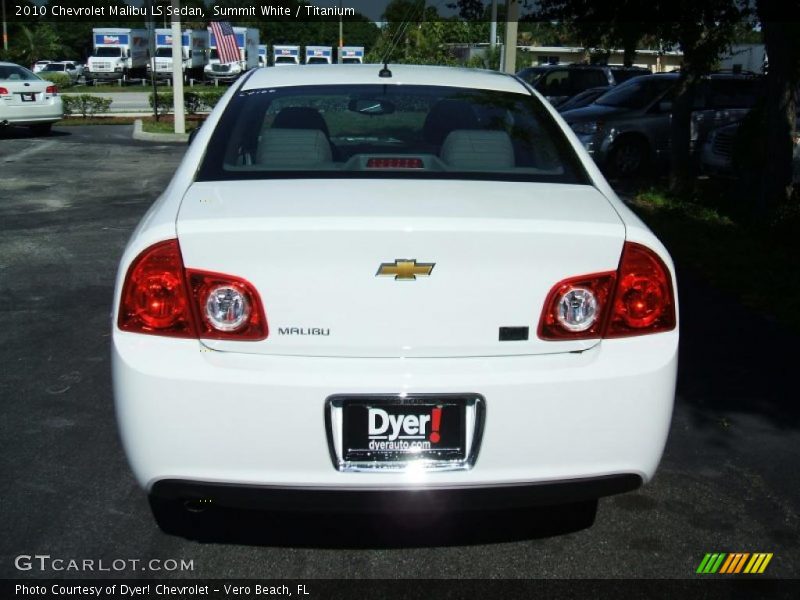 Summit White / Titanium 2010 Chevrolet Malibu LS Sedan