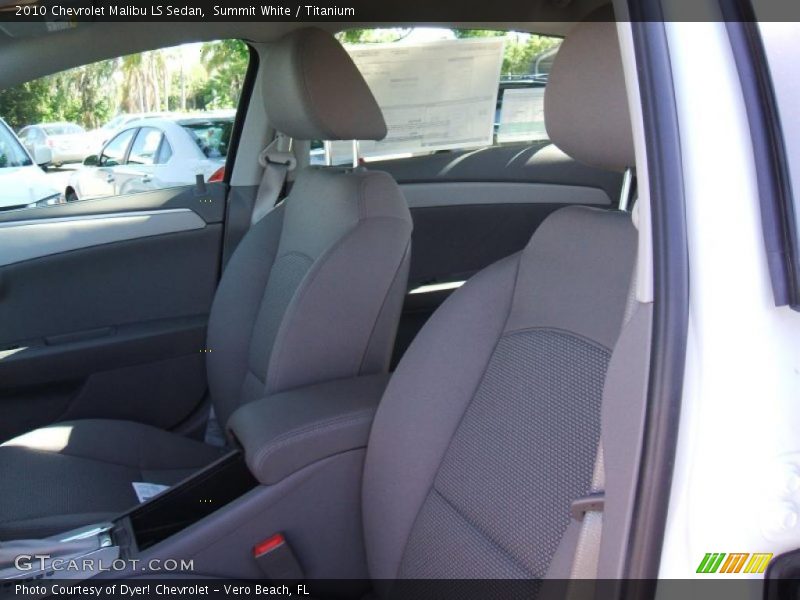 Summit White / Titanium 2010 Chevrolet Malibu LS Sedan