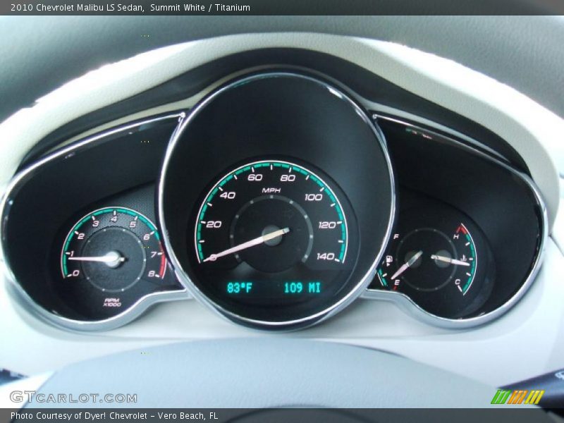 Summit White / Titanium 2010 Chevrolet Malibu LS Sedan