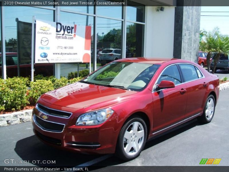 Red Jewel Tintcoat / Cocoa/Cashmere 2010 Chevrolet Malibu LT Sedan