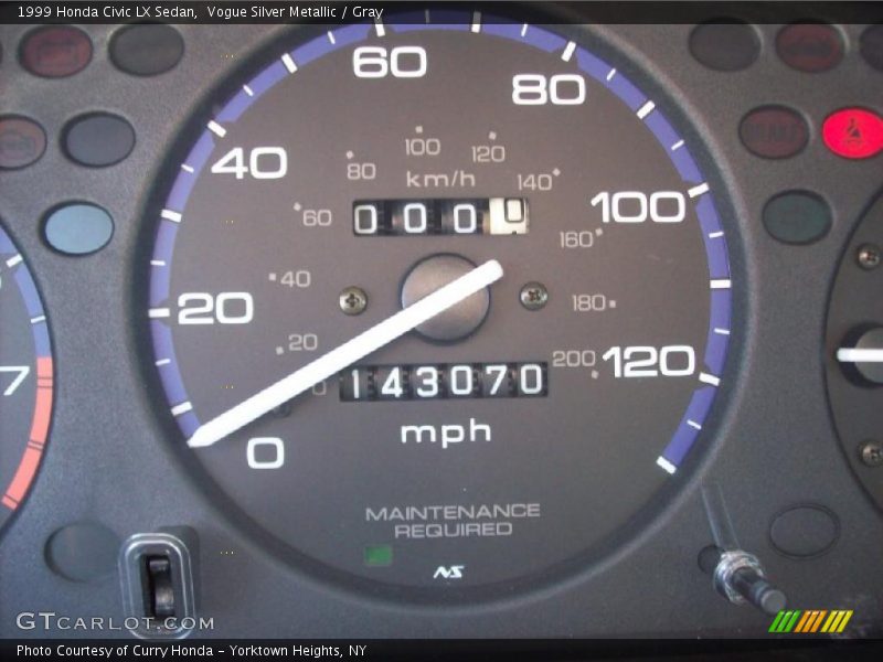 Vogue Silver Metallic / Gray 1999 Honda Civic LX Sedan