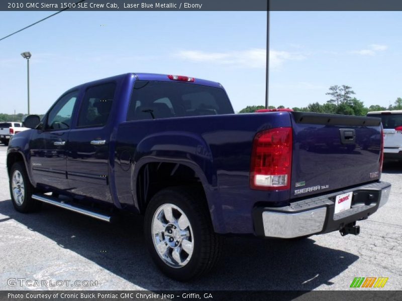 Laser Blue Metallic / Ebony 2010 GMC Sierra 1500 SLE Crew Cab
