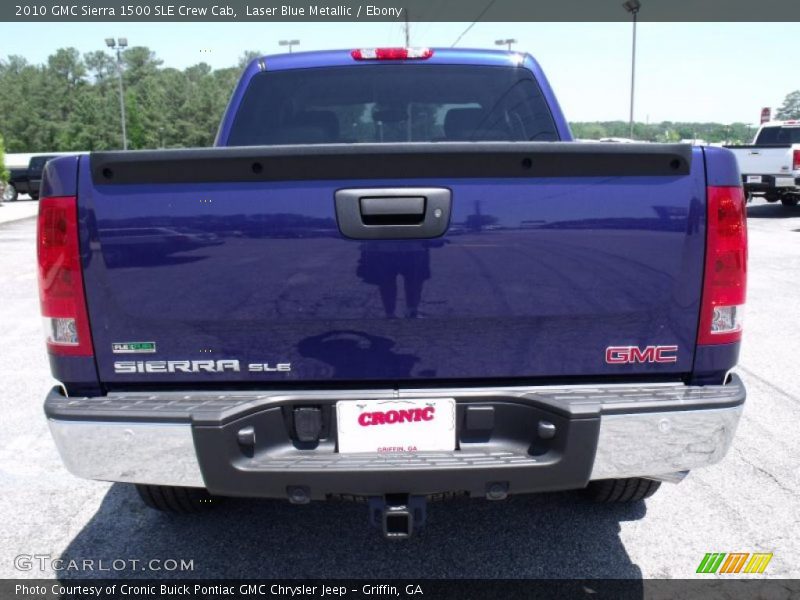 Laser Blue Metallic / Ebony 2010 GMC Sierra 1500 SLE Crew Cab