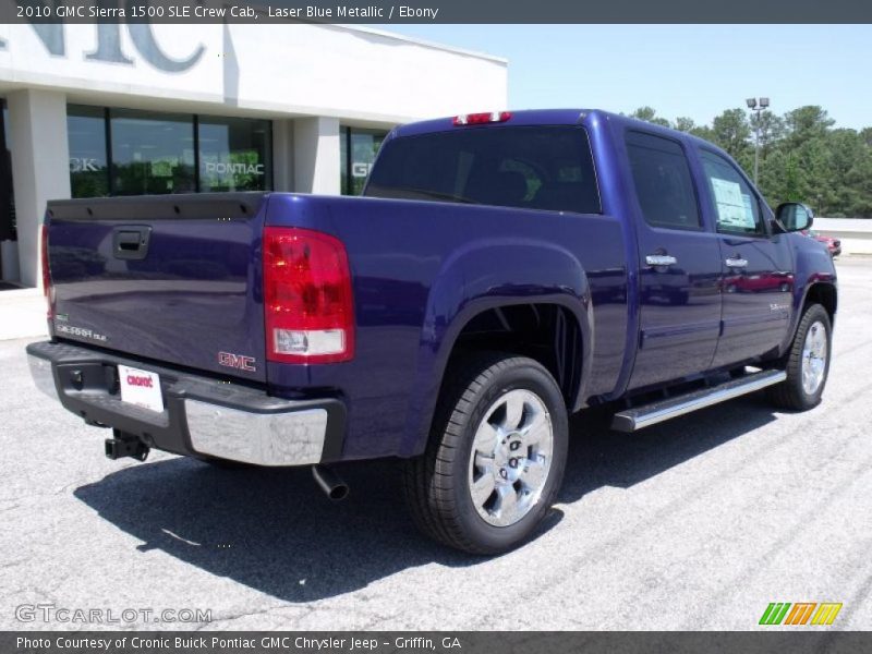 Laser Blue Metallic / Ebony 2010 GMC Sierra 1500 SLE Crew Cab