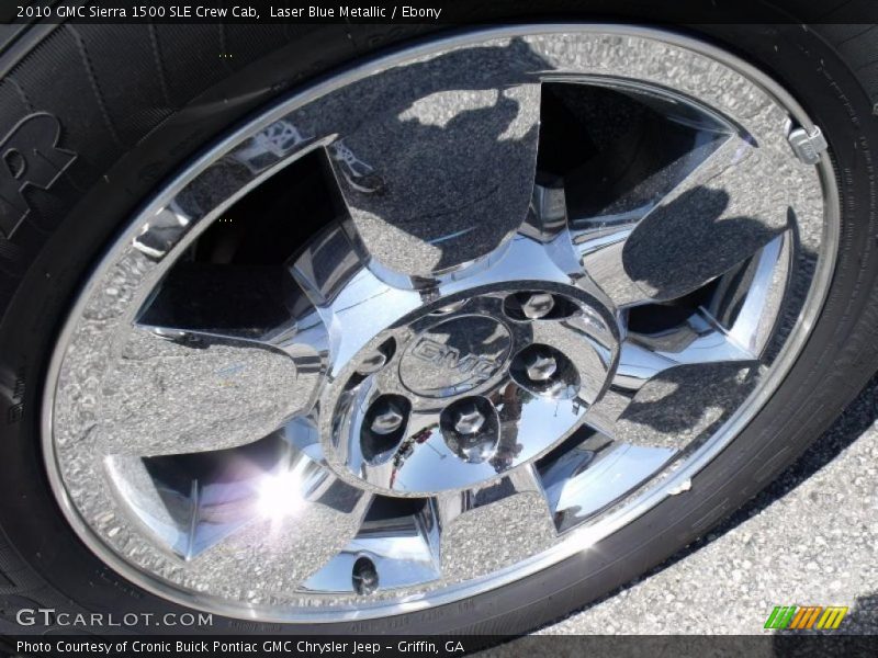 Laser Blue Metallic / Ebony 2010 GMC Sierra 1500 SLE Crew Cab