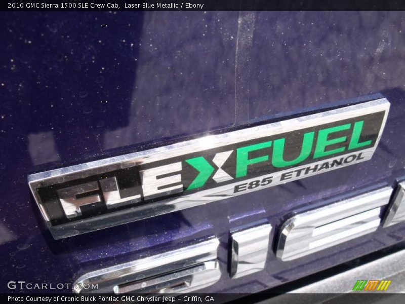 Laser Blue Metallic / Ebony 2010 GMC Sierra 1500 SLE Crew Cab