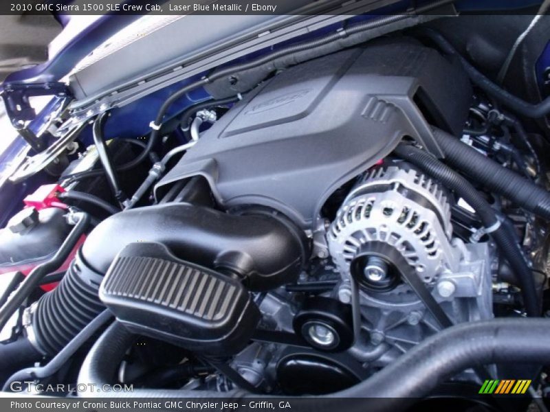 Laser Blue Metallic / Ebony 2010 GMC Sierra 1500 SLE Crew Cab