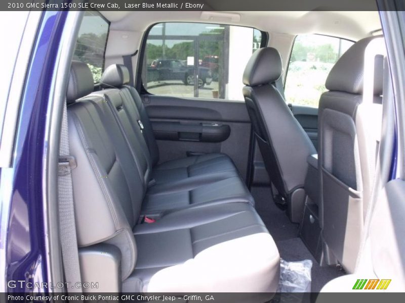 Laser Blue Metallic / Ebony 2010 GMC Sierra 1500 SLE Crew Cab