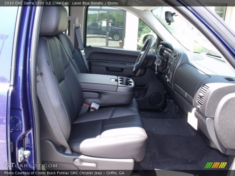 Laser Blue Metallic / Ebony 2010 GMC Sierra 1500 SLE Crew Cab