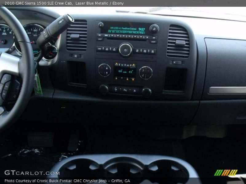 Laser Blue Metallic / Ebony 2010 GMC Sierra 1500 SLE Crew Cab